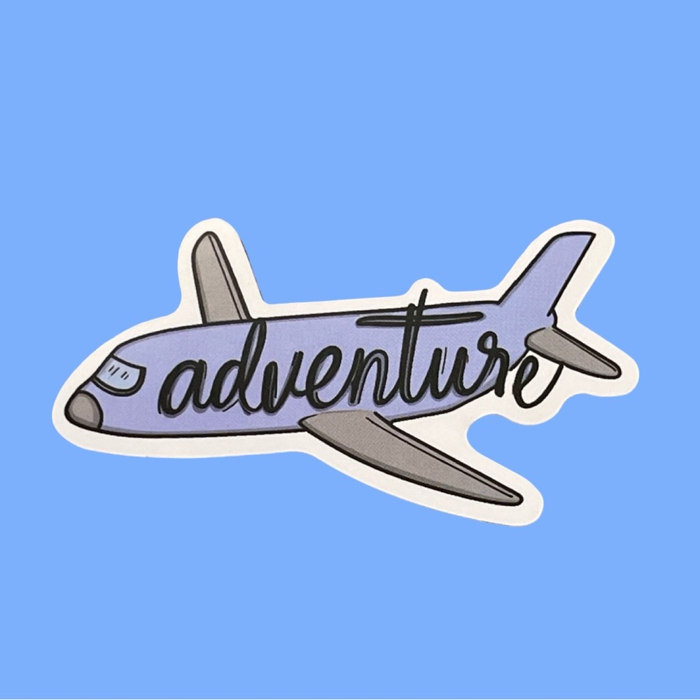 Adventure Airplane Sticker